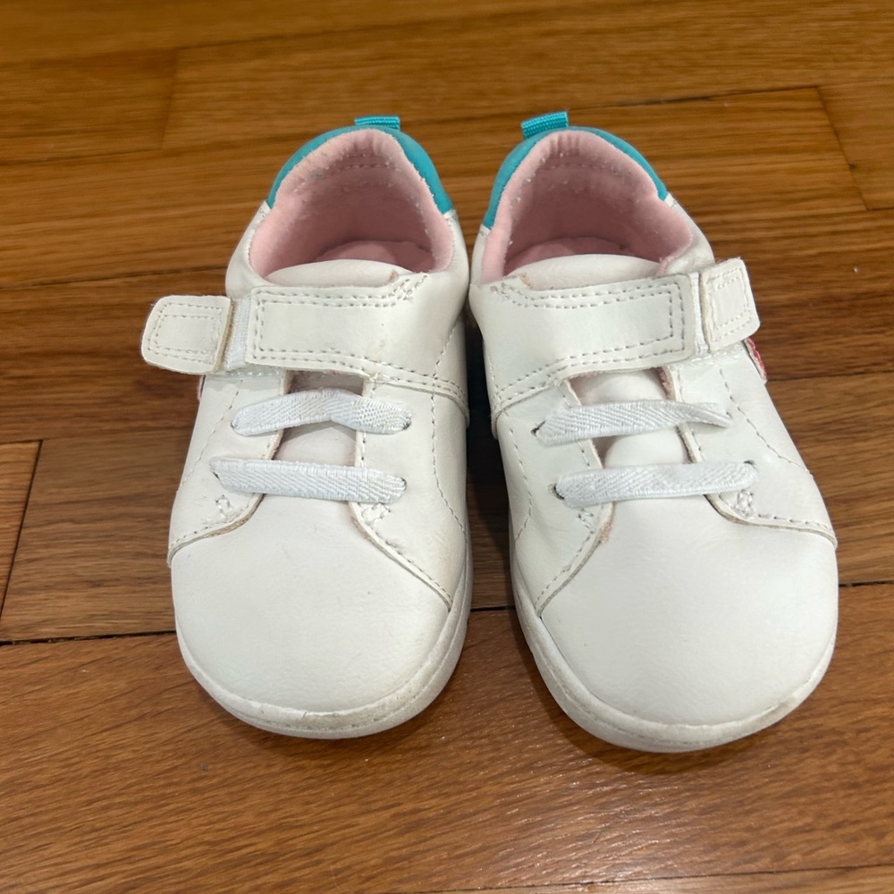 Carter's White and Pink Kids Sneakers